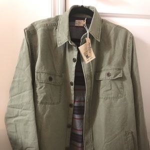 Faherty Brand Blanket Lined CPO Jacket (Olive)